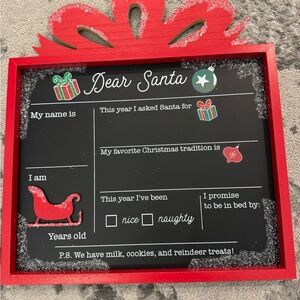 Red and Black Christmas Countdown Board